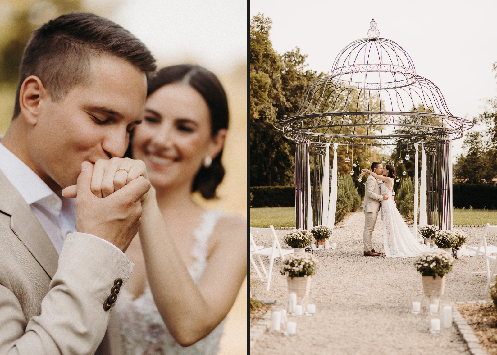 Brautpaar Fotoshooting auf Schloss Hohenprießnitz bei Bad Düben, Leipzig.