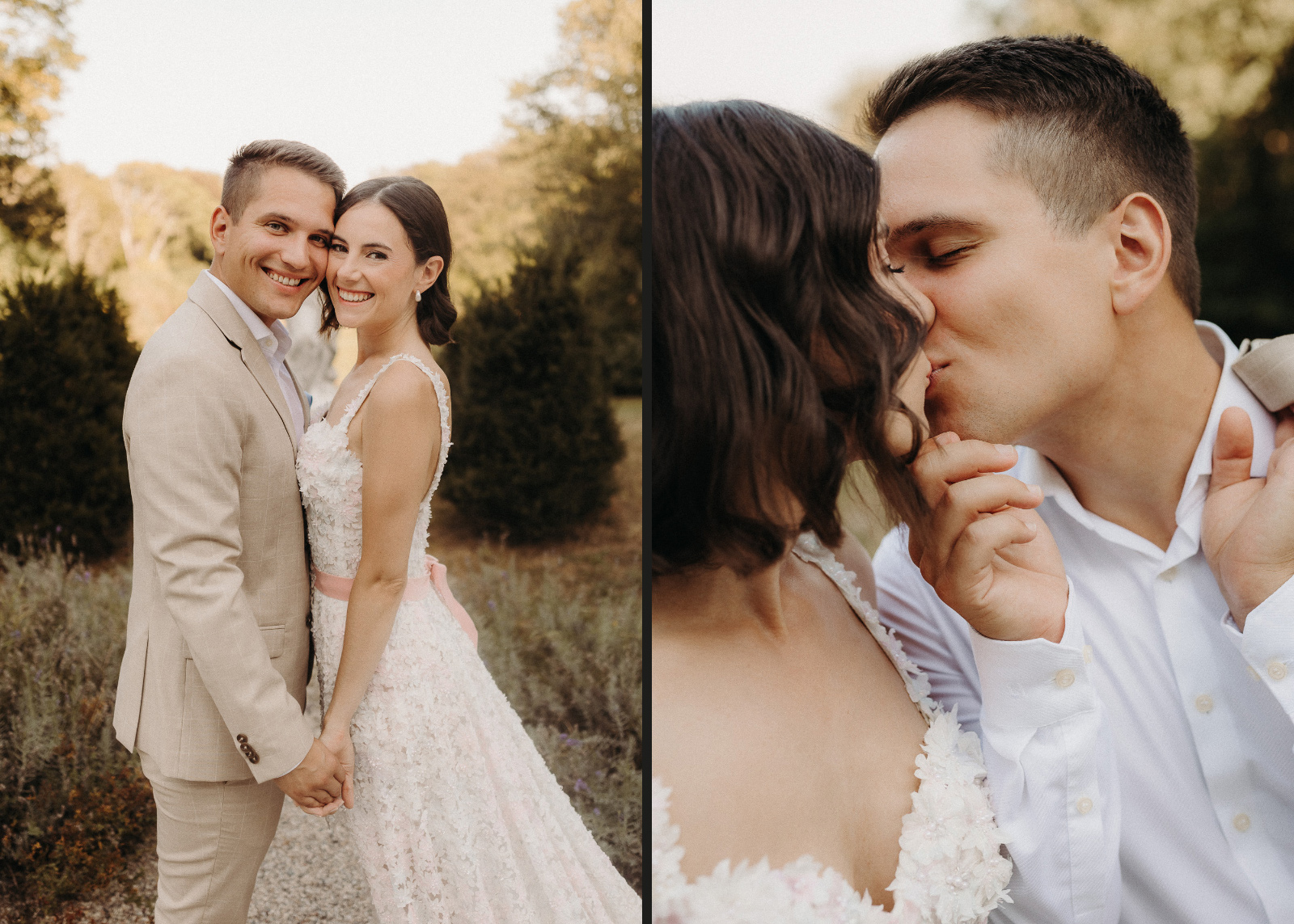 Brautpaar Fotoshooting auf Schloss Hohenprießnitz bei Bad Düben, Leipzig.